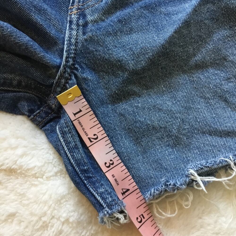 Old Navy Blue High-Rise Slouchy Straight Denim Shorts - Picture 9 of 9